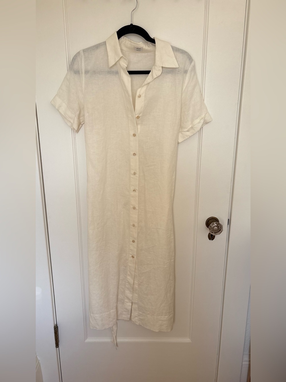 Aritzia Wilfred Eleta white linen dress size S